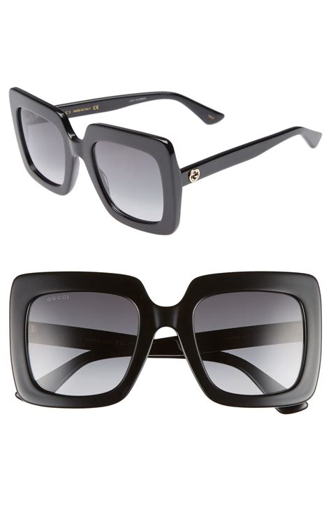 53mm round gucci glasses 2019|gucci large square frame sunglasses.